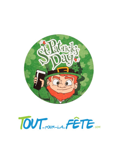 Lot de 10 sous-verres Saint Patrick "St.Patrick's Day' vert 10 cm