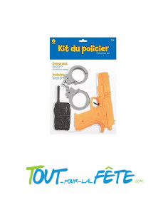 Kit de policier pour enfant ( talkie walkie, menotte, pistolet en plastique )