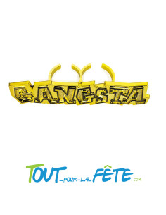 Bague / poing américain gangsta or adulte pour déguisement de gangster