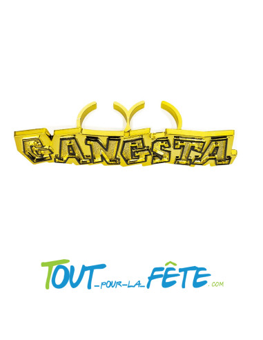 Bague / poing américain gangsta or adulte pour déguisement de gangster