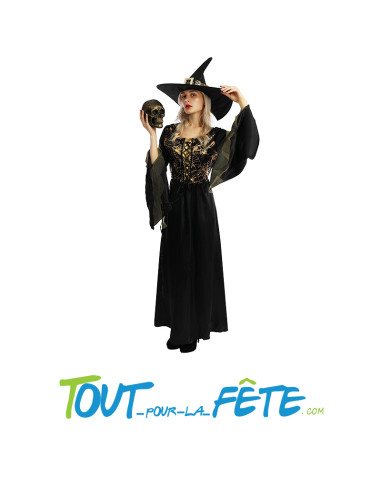 Déguisement de sorcière médiévale taille adulte femme