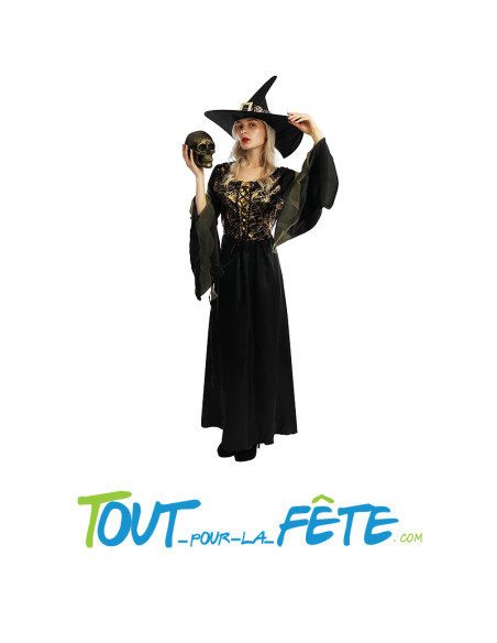 Déguisement de sorcière médiévale taille adulte femme