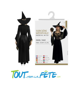 Déguisement de sorcière médiévale taille adulte femme 2