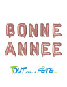 Ballon aluminium lettres " Bonne année " rose gold hauteur 30 cm