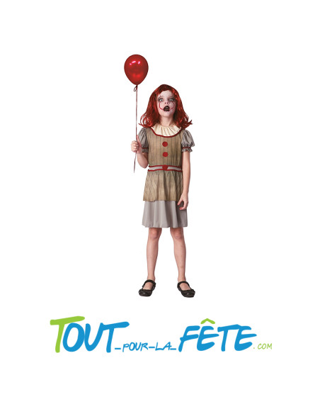 Costume clown maléfique" ça " horreur taille enfant fille