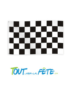 Drapeau à damier course 90cm x 150cm en polyester