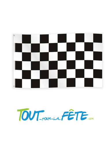 Drapeau à damier course 90cm x 150cm en polyester