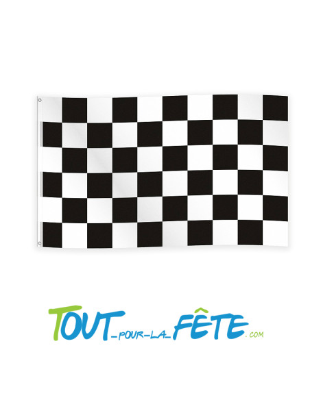 Drapeau à damier course 90cm x 150cm en polyester