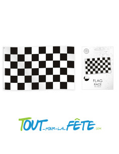 Drapeau à damier course 90cm x 150cm en polyester 2
