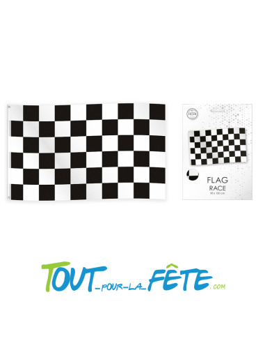 Drapeau à damier course 90cm x 150cm en polyester