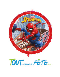 Ballon aluminium rond Spider Man© 46cm sous licence officielle Marvel ( air - helium ) 2