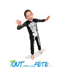 Déguisement de squelette enfant combinaison à petit prix