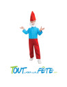 Déguisement de chef Schtroumpf taille enfant combinaison, coiffe, barbe