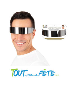 Paire de lunettes futuristes / robot accessoire de déguisement taille unique 2
