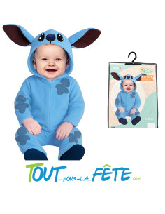 Déguisement de Stitch l'alien bleu pour bébé ( combinaison avec capuche ) 2