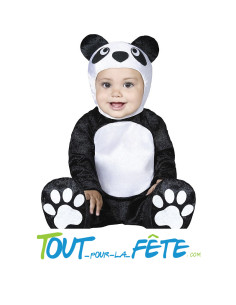 Déguisement de panda pour bébé ( combinaison - chaussons - cagoule )