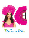 Coiffe à plumes fuchsia carnaval de Rio ( thème Brésil ) taille unique