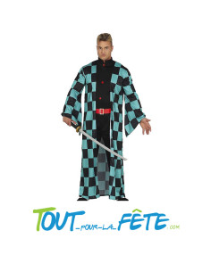 Déguisement Demon slayer ( manga ) Tanjiro Kamado taille adulte ( kimono - combinaison - ceinture )