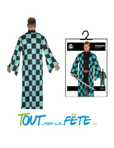 Déguisement Demon slayer ( manga ) Tanjiro Kamado taille adulte ( kimono - combinaison - ceinture ) 2