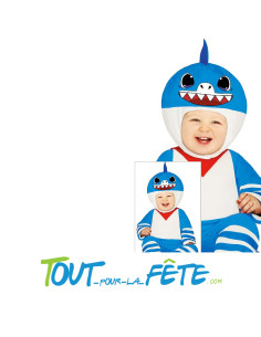 Déguisement Baby shark ( requin ) pour bébé ( combinaison + cagoule ) 12/18 mois - 18/24 mois 2