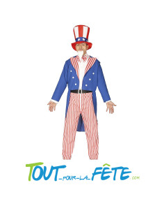 Déguisement Oncle Sam "Mr Amérique" pour homme taille adulte