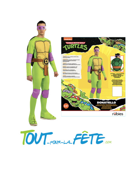 Déguisement de tortue ninja Donatello avec carapace a rembourrée taille adulte