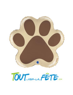 Ballon aluminium patte de chien ou d'ours 61cm