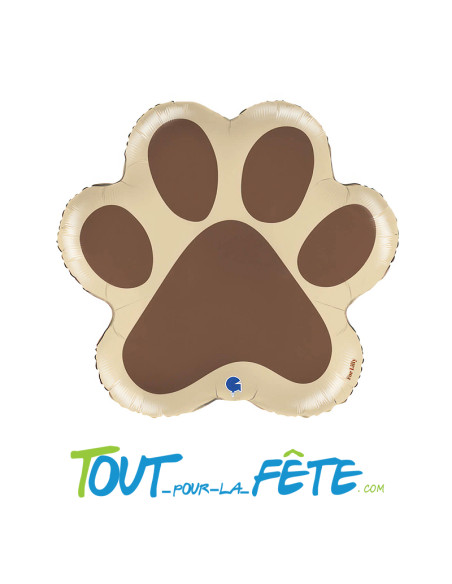 Ballon aluminium patte de chien ou d'ours 61cm