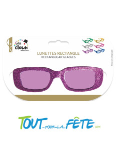 Lunettes rectangle métallisé ( vert, or, argent, rose, violet, bleu ) 2