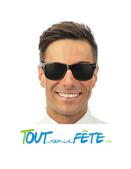 Paire de lunettes blues brothers noires ( accessoire déguisement ) taille unique