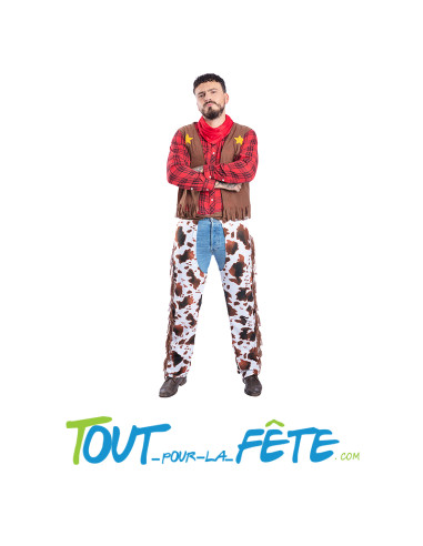 Déguisement de cowboy taille adulte L/XL ( veste - pantalon et foulard )