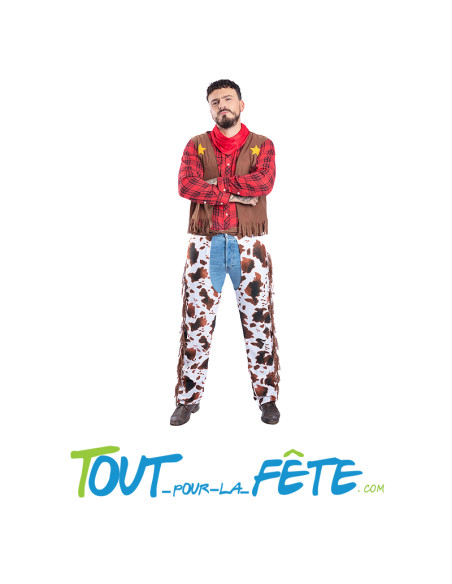 Déguisement de cowboy taille adulte L/XL ( veste - pantalon et foulard )