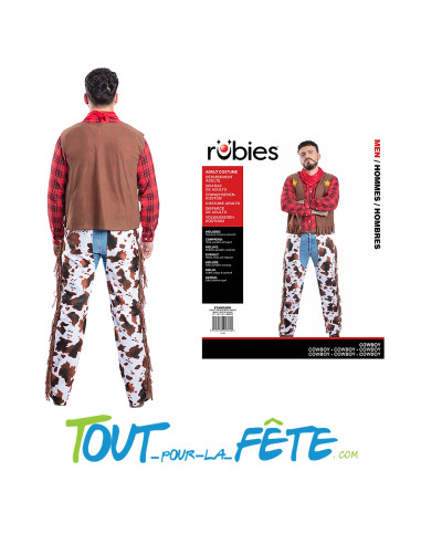Déguisement de cowboy taille adulte L/XL ( veste - pantalon et foulard )