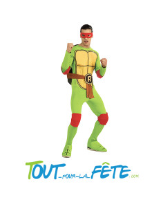Déguisement de tortue ninja Raphael avec carapace a rembourrée taille adulte