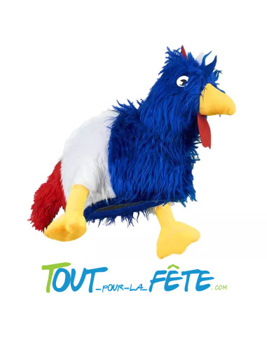 Chapeau coq France tricolore bleu, blanc, rouge taille adulte supporter