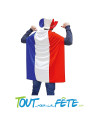 Cape de Supporter drapeau France bleu, blanc, rouge 90x150cm accessoire