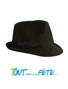 Chapeau borsalino noir pour adulte taille unique 100% polyester 2