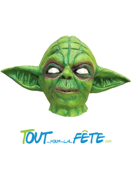 Masque en latex intégral alien vert Yoda taille adulte thème film, alien
