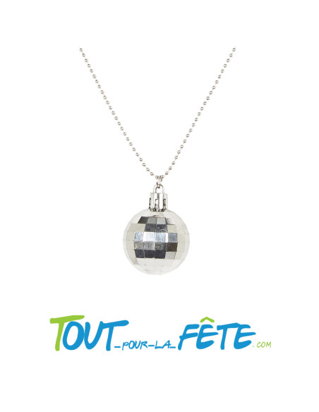 Collier disco boule à facettes ( accessoire déguisement ) taille unique