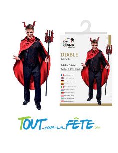 Déguisement de diable taille adulte homme haut, cape,... 2