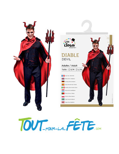 Déguisement de diable taille adulte homme haut,...