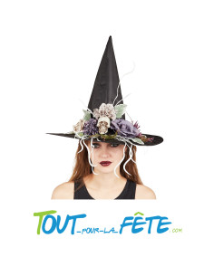 Chapeau de Sorcière à Fleurs - Style Bohème & Féerique, halloween
