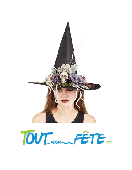 Chapeau de Sorcière à Fleurs - Style Bohème & Féerique, halloween