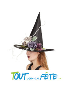 Chapeau de Sorcière à Fleurs - Style Bohème & Féerique, halloween 2