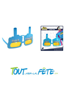 Paire de lunettes "super connard" doigts d'honneur bleu et jaune (taille unique ) 2
