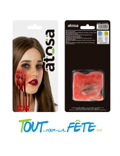 Cicatrice 24 x 10 cm Maquillage FXs Cicatriz - Effet Saignant pour Halloween 2