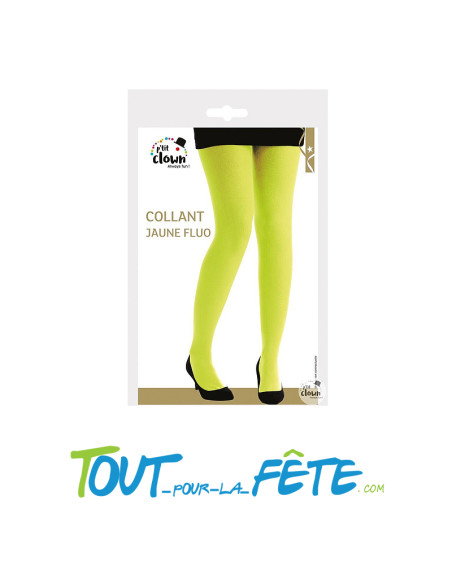 Collants fluo orange, rose, jaune taille adulte, taille unique accessoire