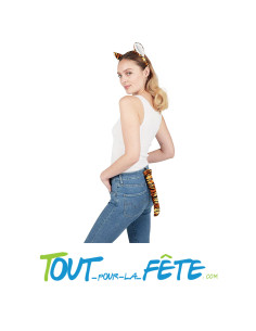 Set de tigre taille unique ( serre-tête, queue ) accessoire déguisement