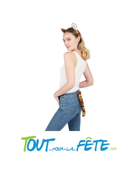 Set de tigre taille unique ( serre-tête, queue ) accessoire déguisement