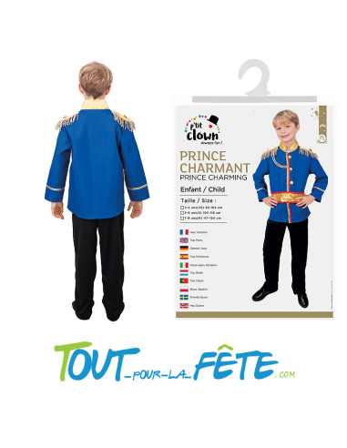 Déguisement Prince Charmant Enfant – Costume Complet (Haut et Pantalon)